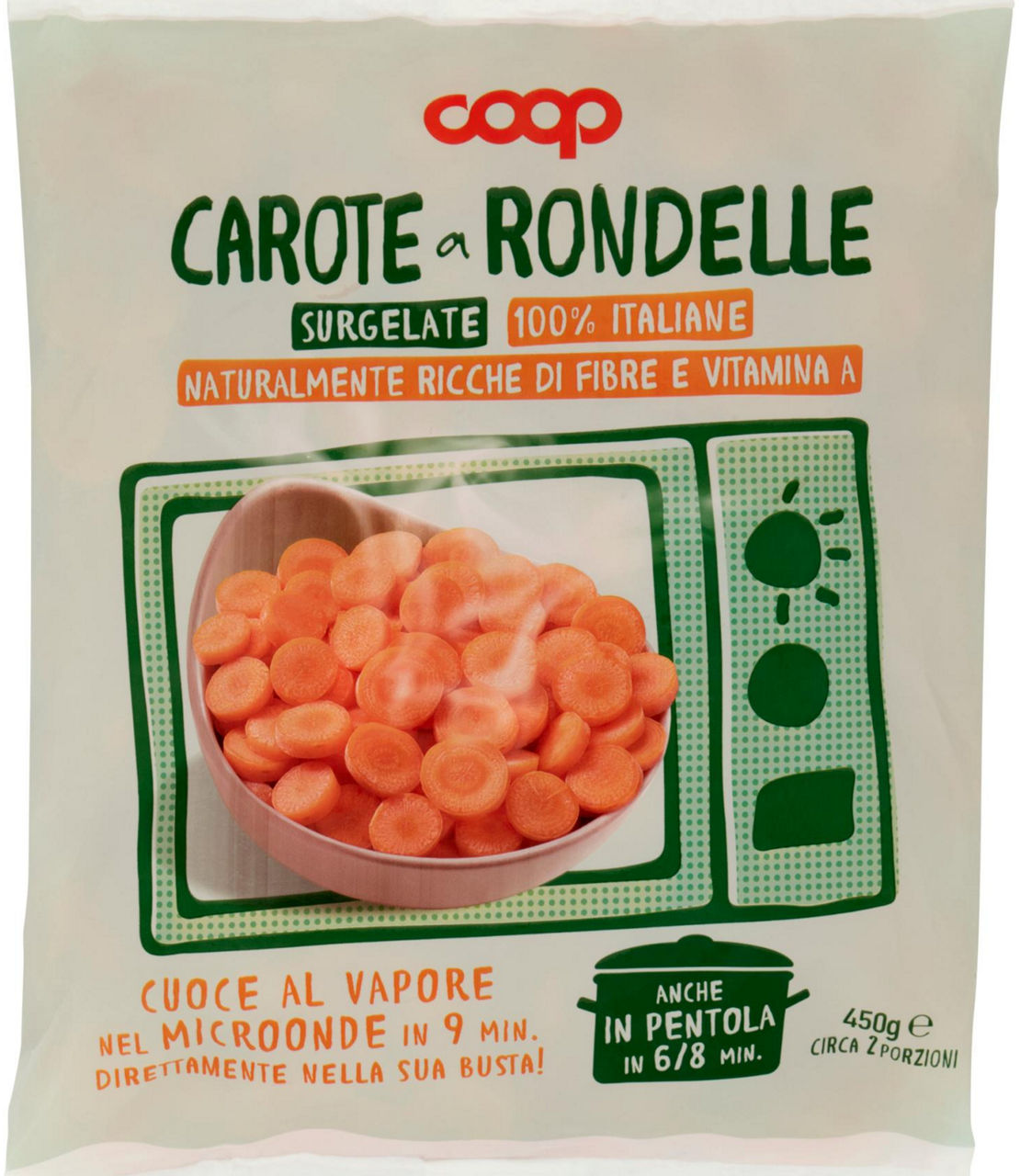 Carote a rondelle micoondabili coop busta g 450