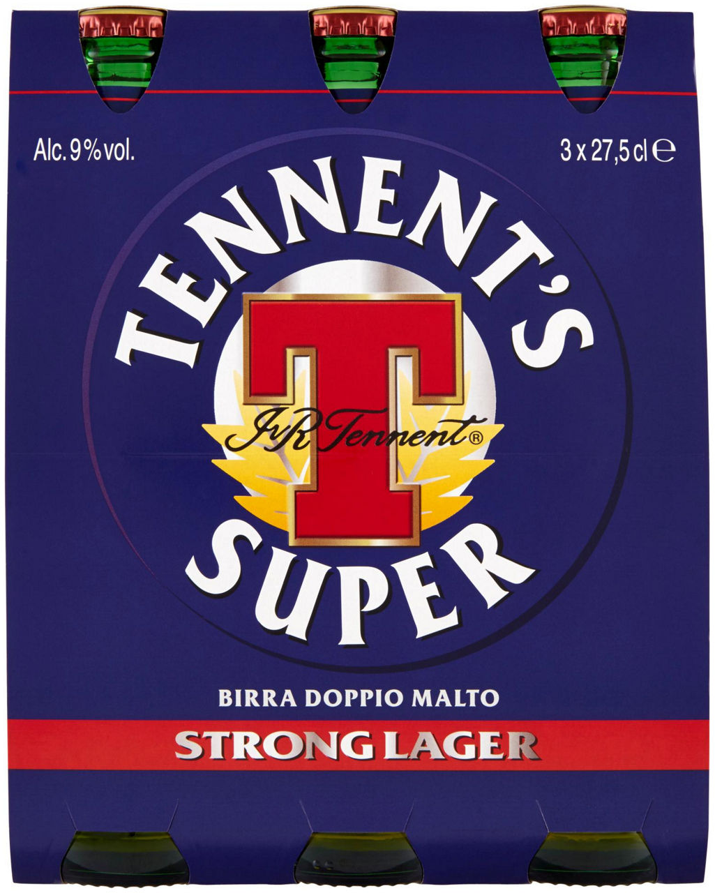 Birra tennent's super 9 gradi cluster bottiglia ml 275x3