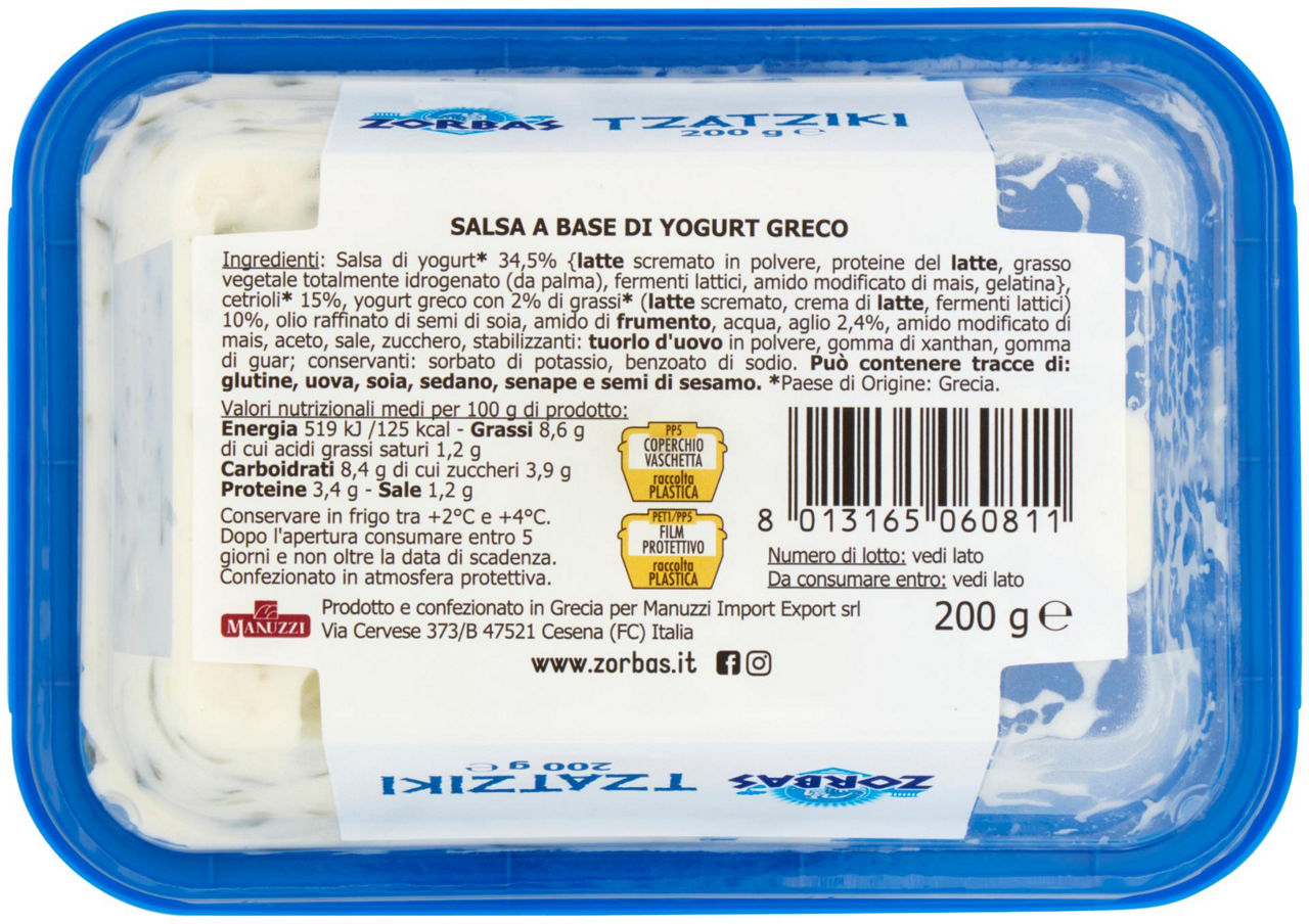 Salsa tzatziki a base di yogurt greco gr 200 - 2