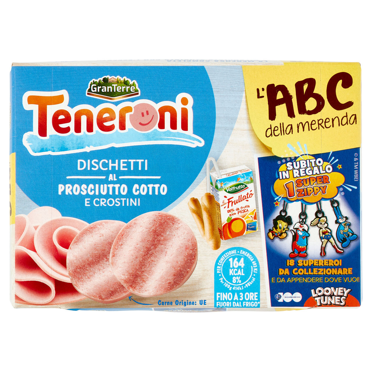 Merenda dischetti di prosciutto cotto crostini e frullato di frutta 170 gr - Immagine 21