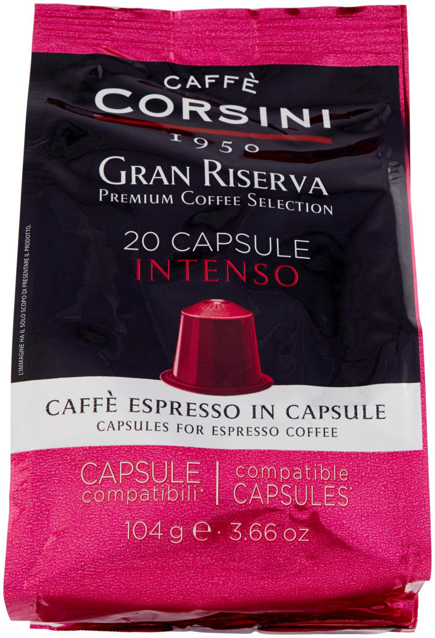 CAFFE' INTENSO CAPSULE COMP.NESPRESSO CAFFE' CORSINI FLOW PACK PZ.20XGR.5,2 - Immagine 01