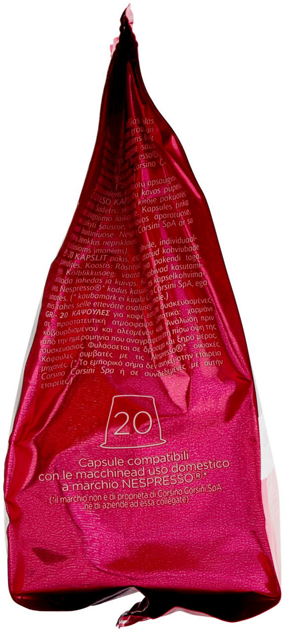 CAFFE' INTENSO CAPSULE COMP.NESPRESSO CAFFE' CORSINI FLOW PACK PZ.20XGR.5,2 - Immagine 11