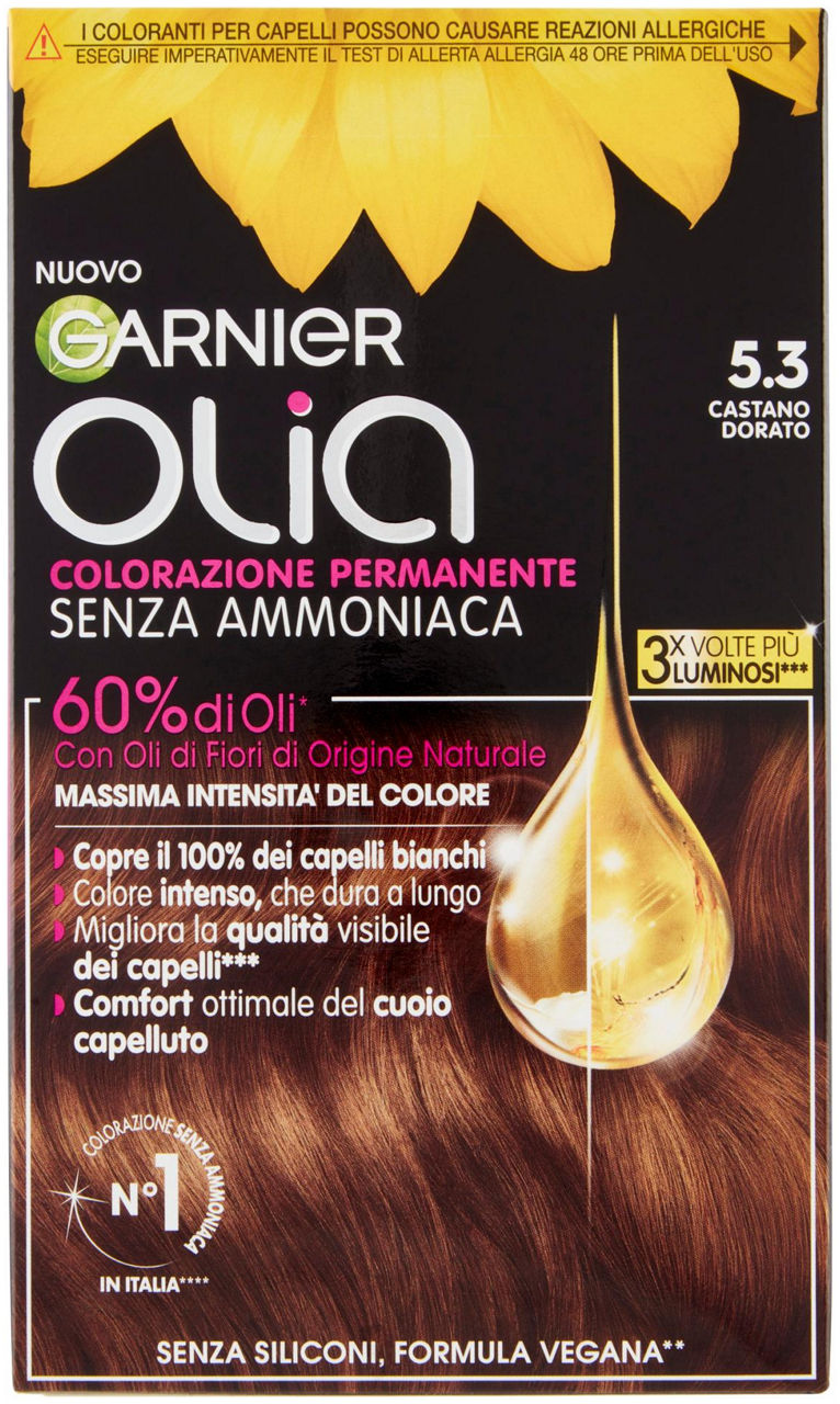 Colorazione permanente capelli 5.3 castano dorato