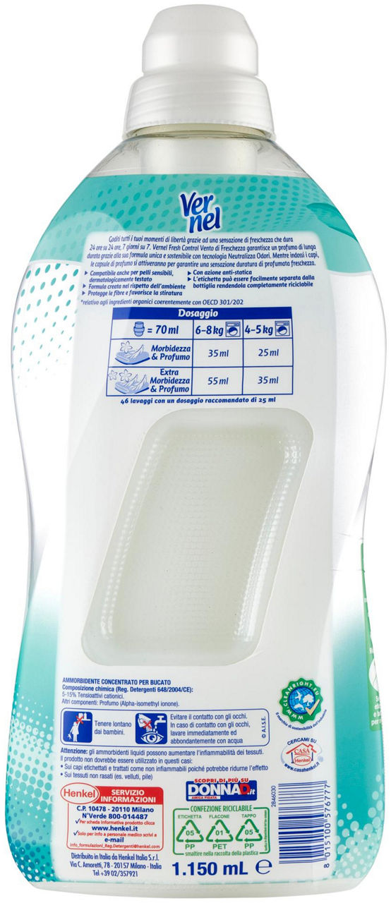 Ammorbidente concentrato Fresh control vento di freschezza 46 lavaggi - Immagine 21