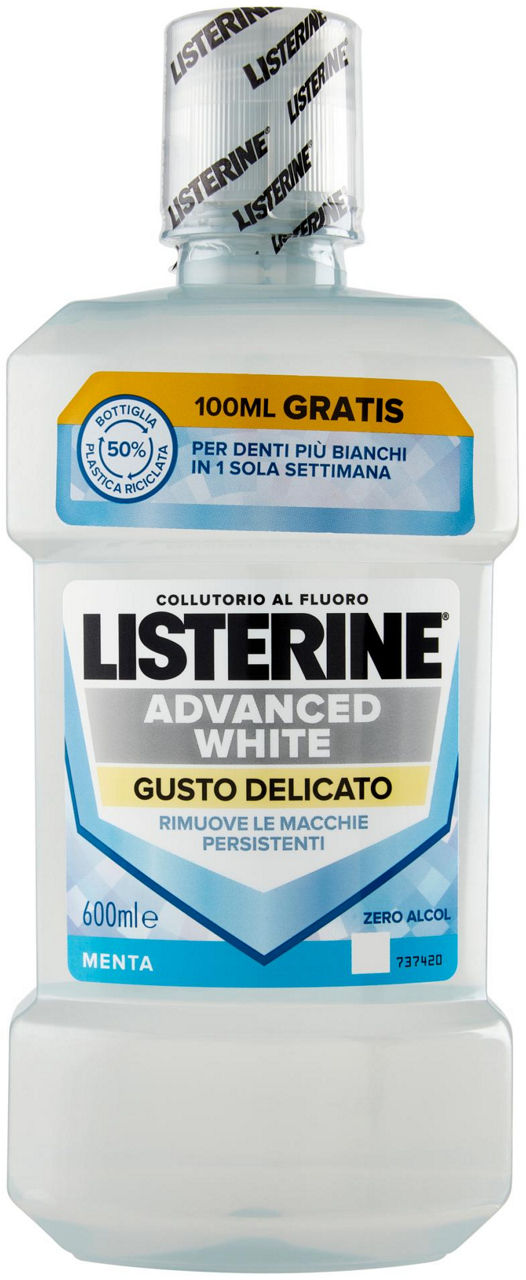Collutorio listerine advance white ml 500+100gratis