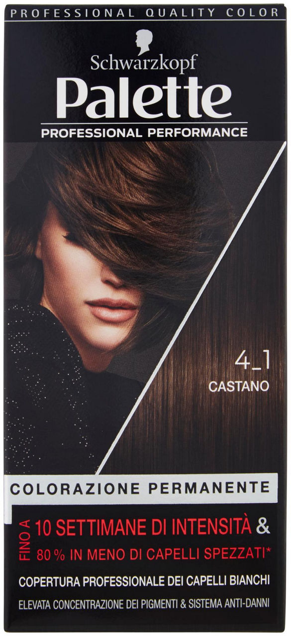 Colorazione permanente schwarzkopf palette 4-1 castano pz 1