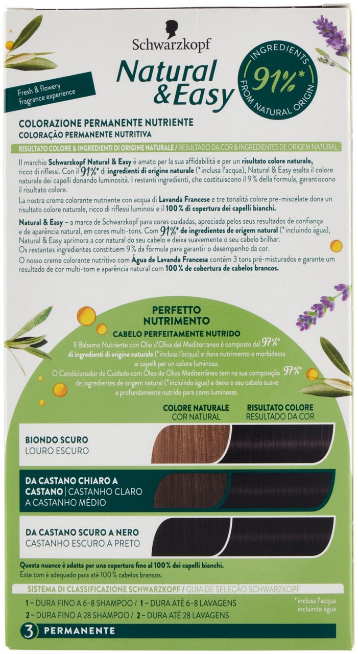 COLORAZIONE SCHWARZKOPF NATURAL & EASY 590 NERO NATURALE PZ 1 - Immagine 21