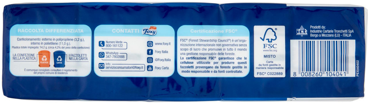 FAZZOLETTI FOXY IPOALLERGENICI PZ 12+3 GRATIS O/S - Immagine 51