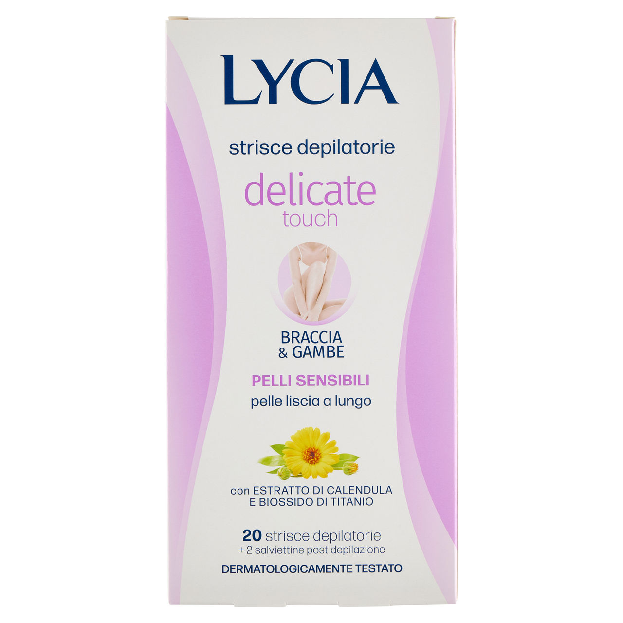 Strisce braccia e gambe delicate touch lycia scatola 20pz