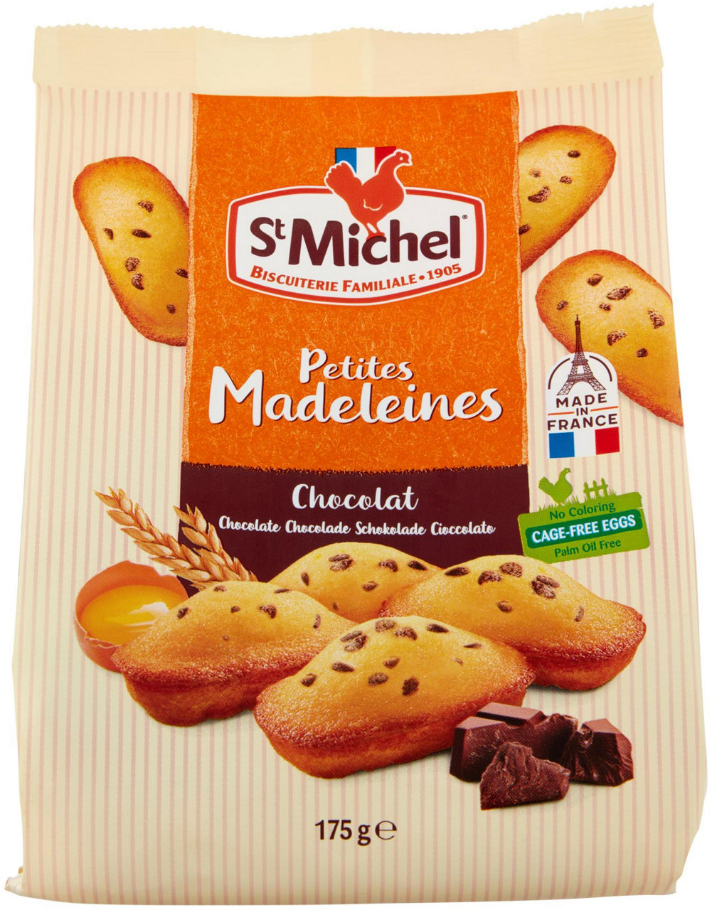 Mini madeleines con gocce di cioccolato 175 gr