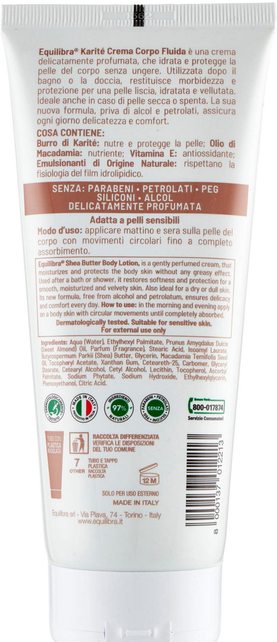 CREMA FLUIDA CORPO KARITÈ EQUILIBRA 200 ML - Immagine 21