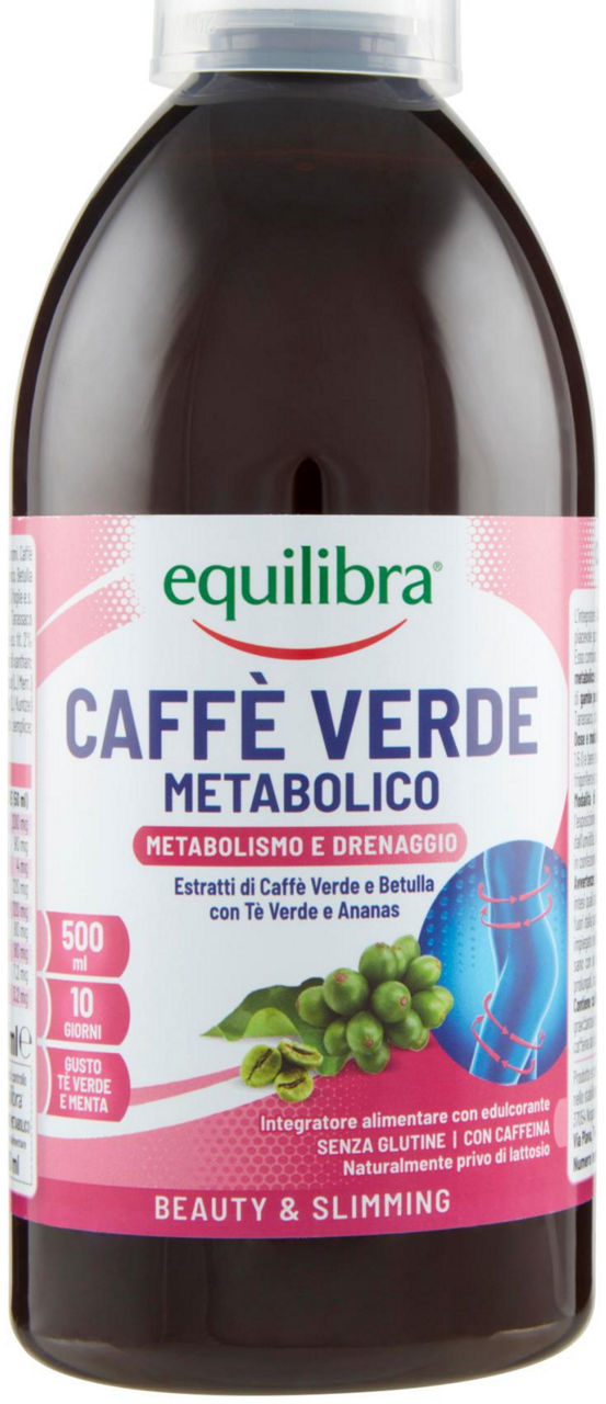INTEGRATORE CAFFE' VERDE DRENANTE EQUILIBRA BOTTIGLIA ML.500 - 0