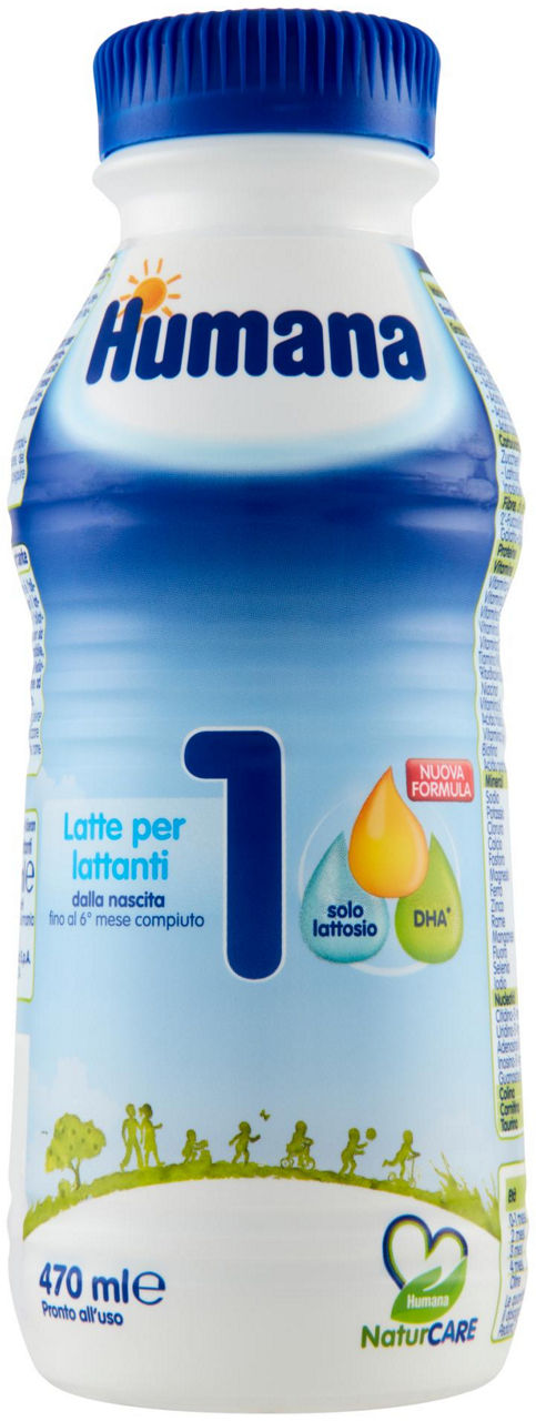 Latte humana 1 liquido bottiglia ml 470