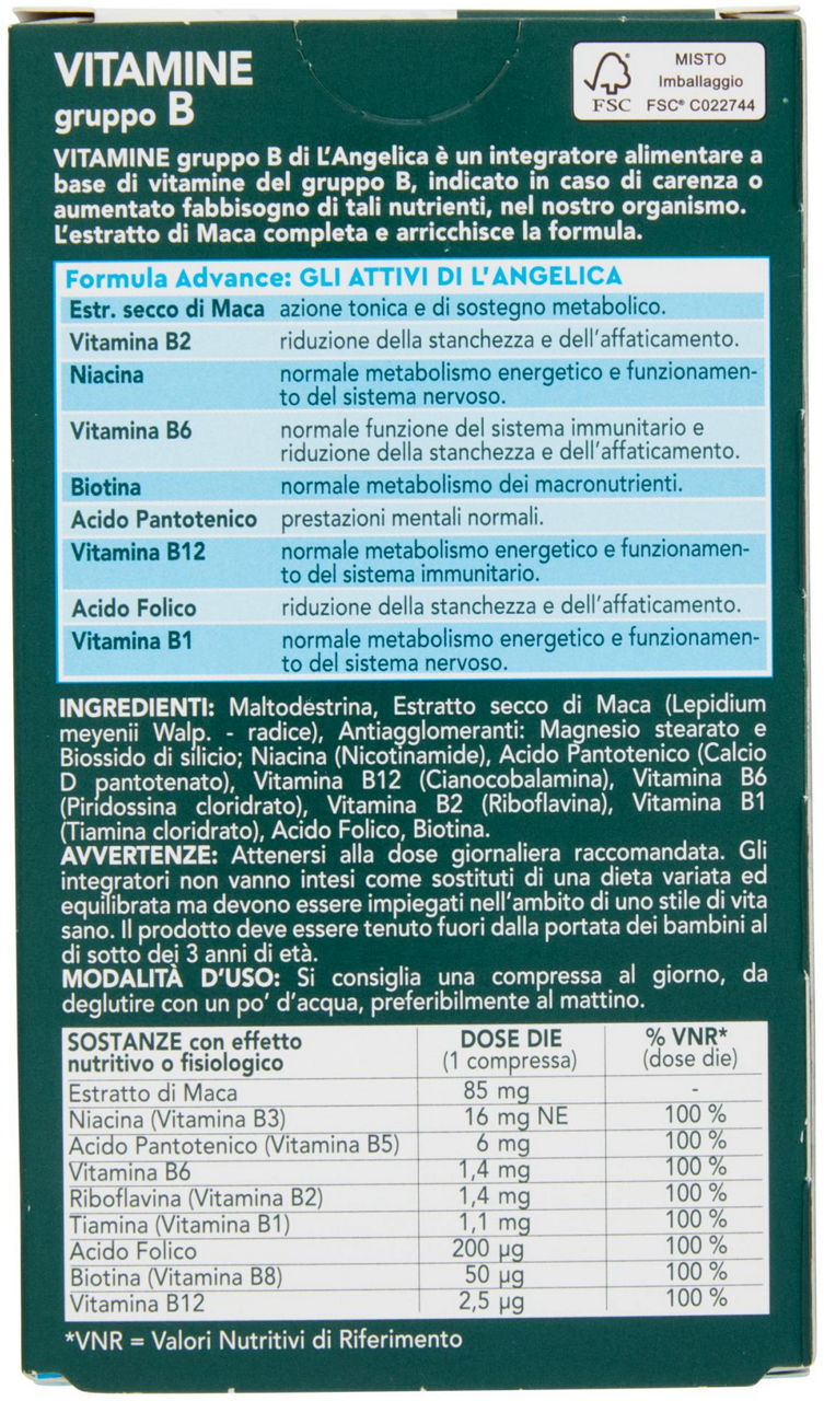 INTEGRATORE VITAMINE B L'ANGELICA 30CP G14,7 - Immagine 21