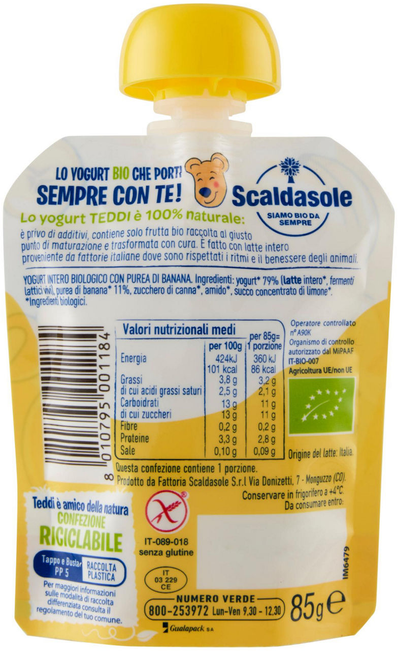 Yogurt pouch bio alla banana 85 gr - Immagine 21