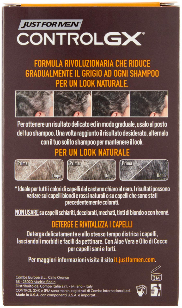 SHAMPOO COLORANTE CON BALSAMO JUSTFORMEN CONTROL GX 2IN1 ML 118 - Immagine 21