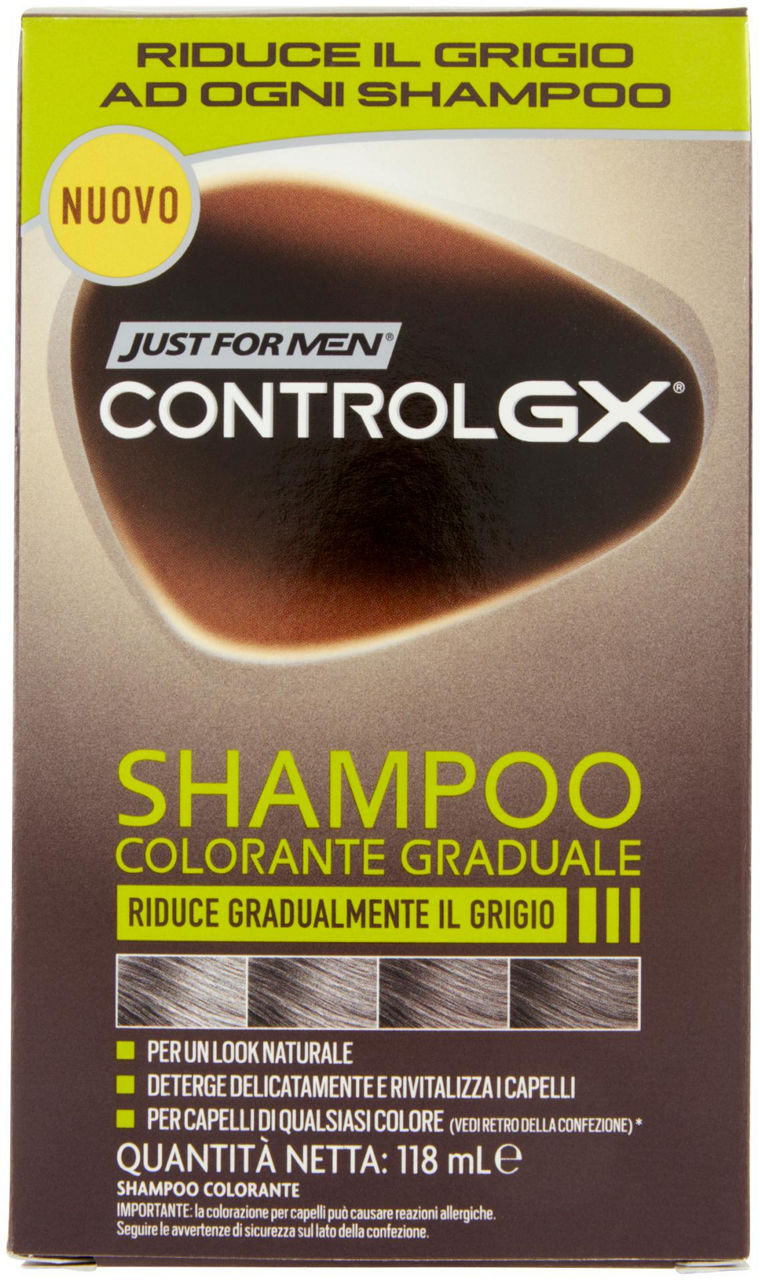 Shampoo colorante graduale justformen control gx std ml 118