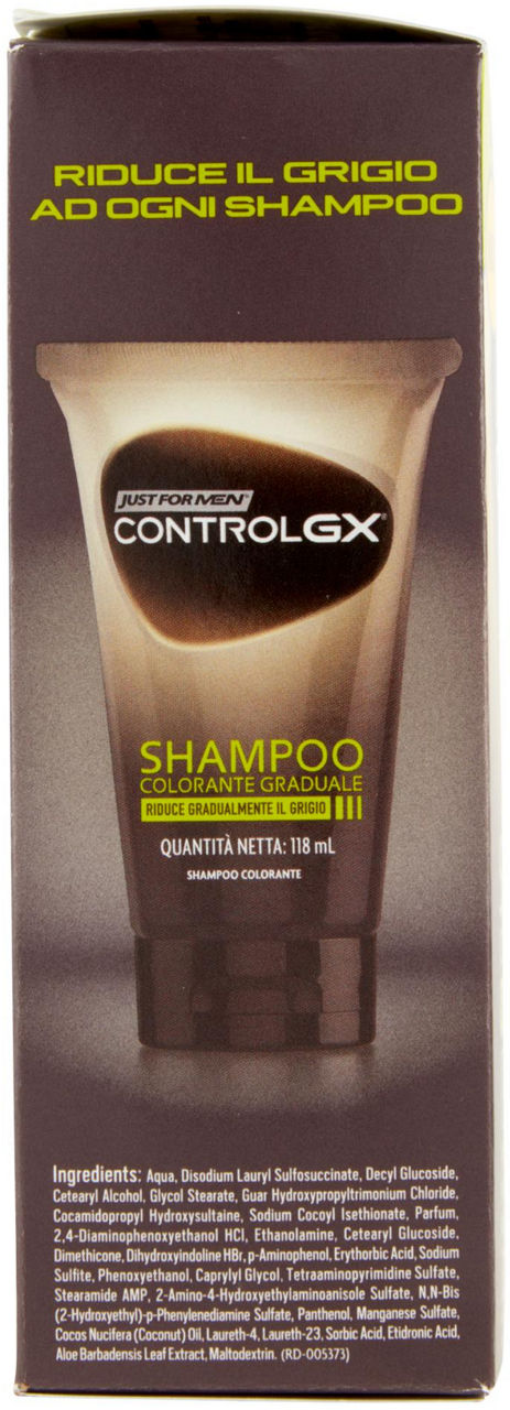 SHAMPOO COLORANTE GRADUALE JUSTFORMEN CONTROL GX STD ML 118 - Immagine 11