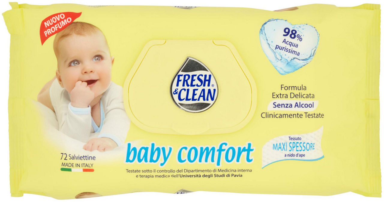 Salviettine  fresh & clean baby confort pz.72