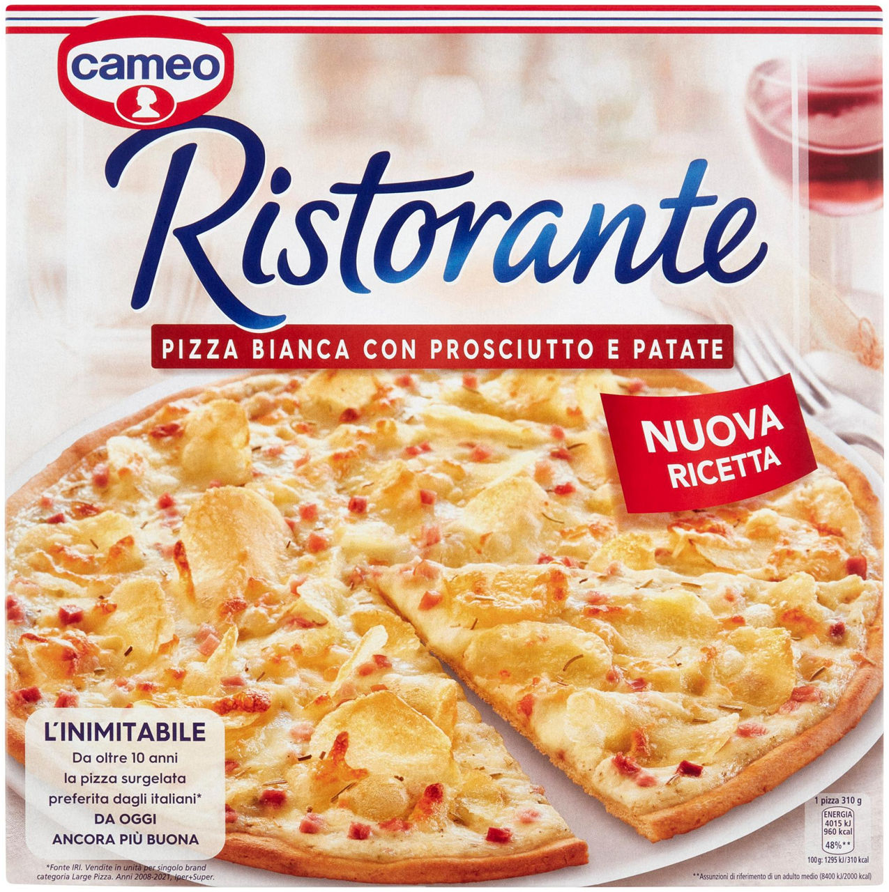 Pizza cameo ristorante bianca prosciutto e patate g 310