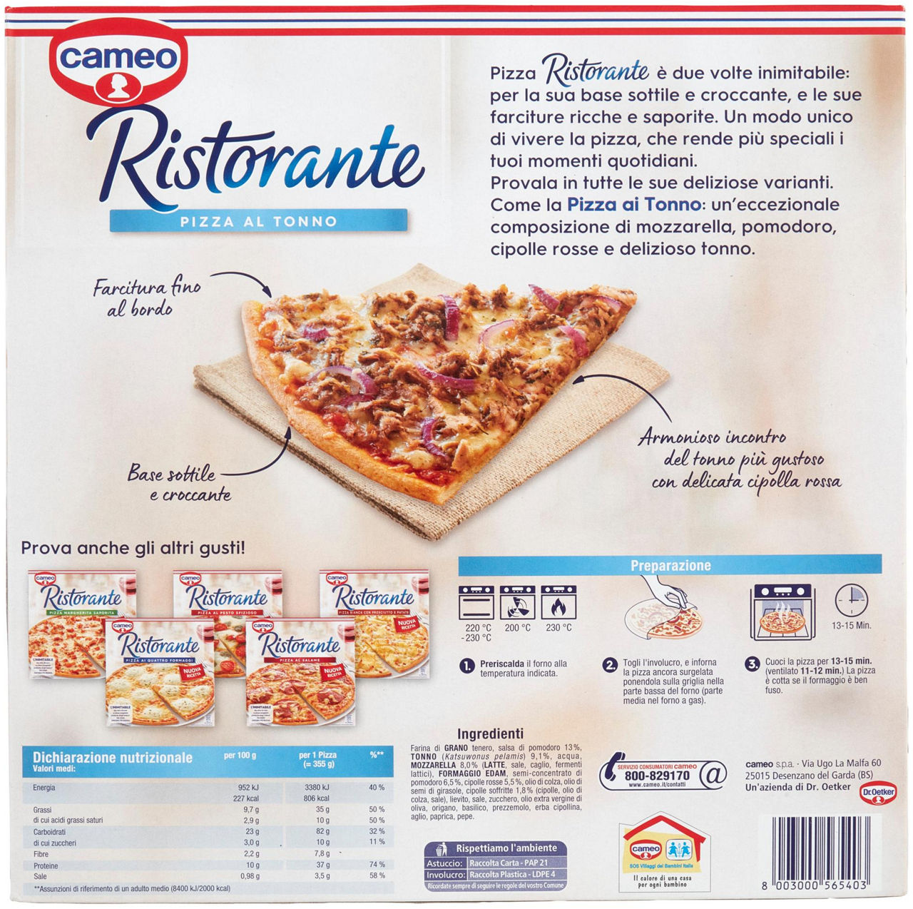 PIZZA CAMEO RISTORANTE TONNO G 355 - 2