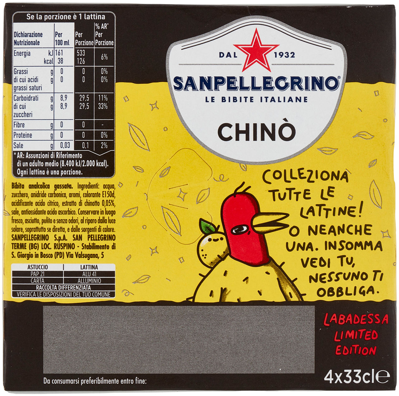 CHINÒ SANPELLEGRINO CLUSTER ML 330 X 4 - Immagine 91