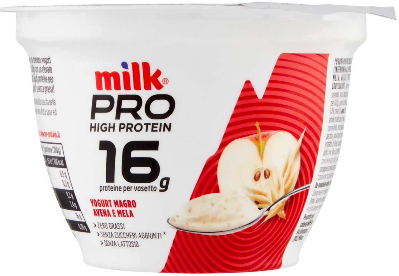 Milk pro yogurt magro avena e mela g 180