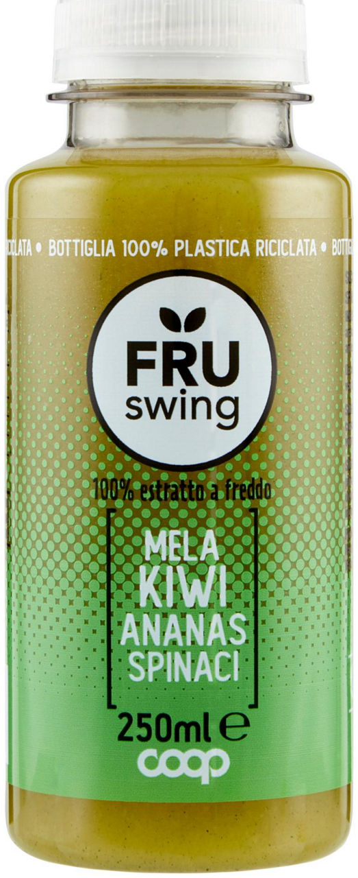 Succo fru swing 100% kiwi/ananas/spinacio/mela e limone coop ml 250