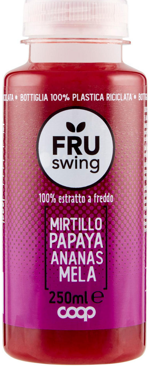 Succo fru swing 100% mirtillo/papaya/ananas e mela coop ml 250