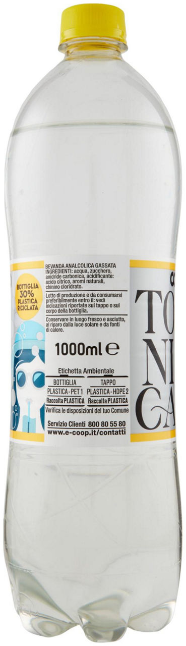 ACQUA TONICA SENZA EDULCORANTI COOP RPET 30% L 1 - Immagine 31