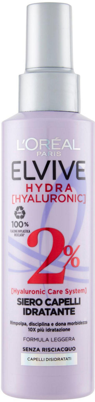 Trattamento per capelli spray l'oreal elvive hyaluronic ml 150