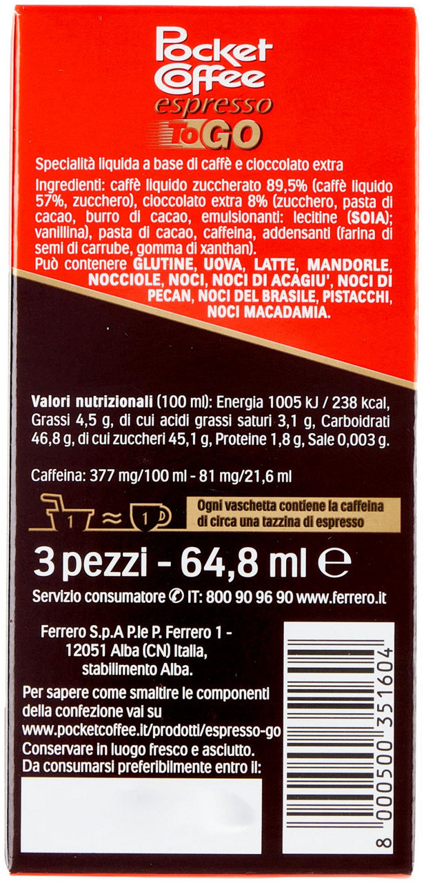 CIOCCOLATINI POCKET COFFEE ESPRESSO TO GO ML 64,8 - Immagine 21