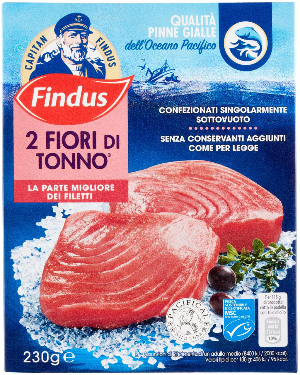 Fiori di tonno del pacifico surgelati 230 gr