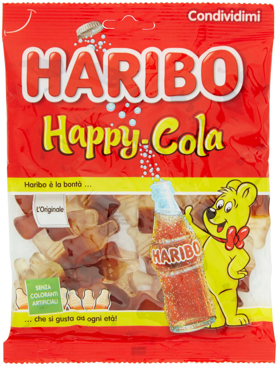 Caramelle happy cola haribo busta g 265