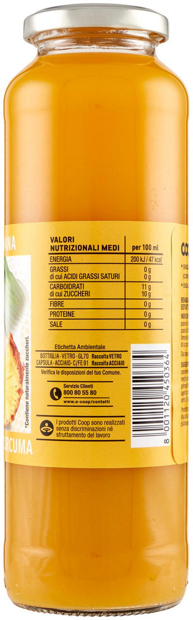 100% FRUTTA E VERDURA GIALLO COOP BOTTIGLIA ML 690 - Immagine 31