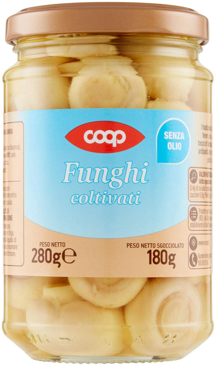 Funghi champignons senza olio g280 coop