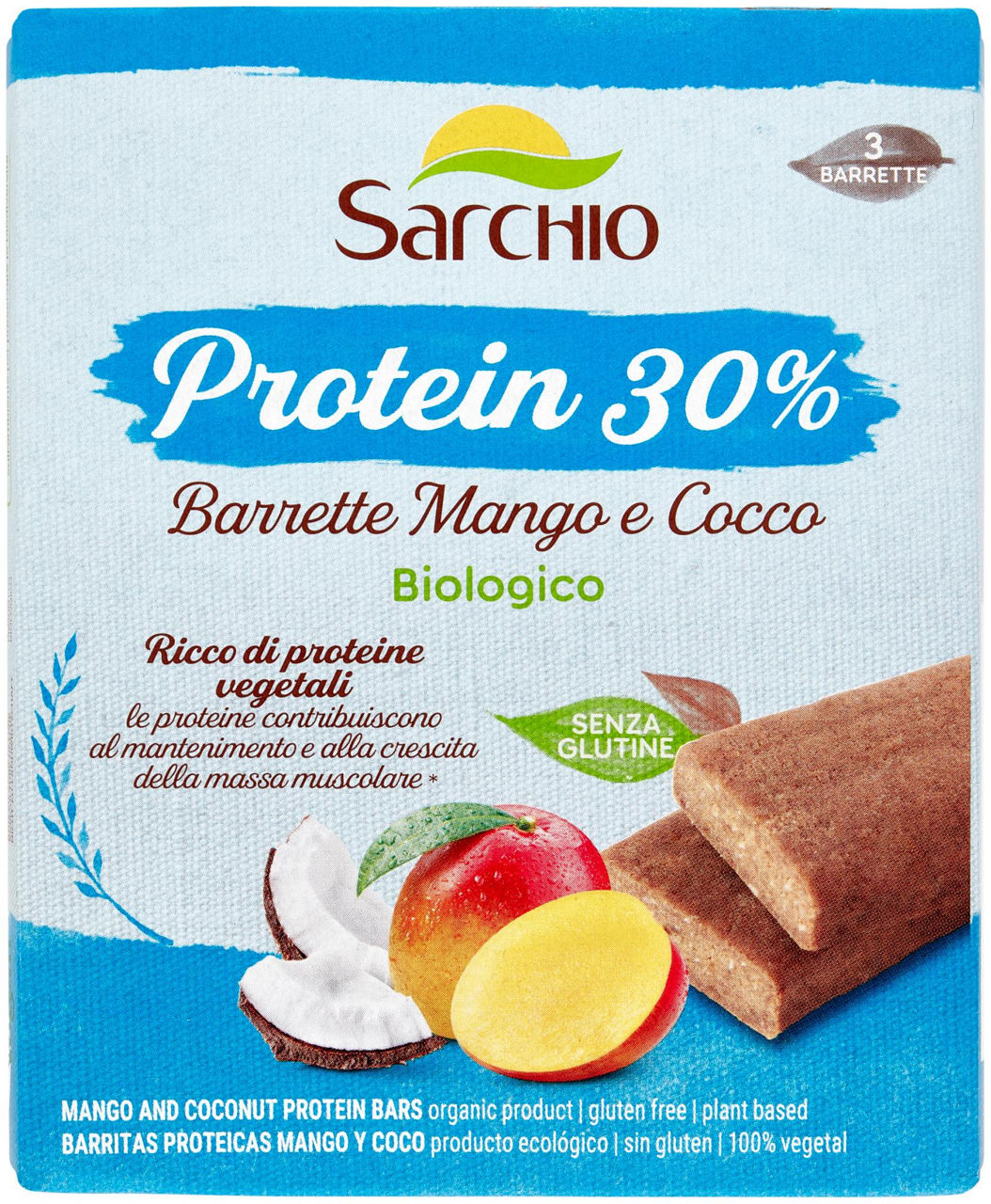 Sg-barrette protein mango e cocco bio sarchio g135