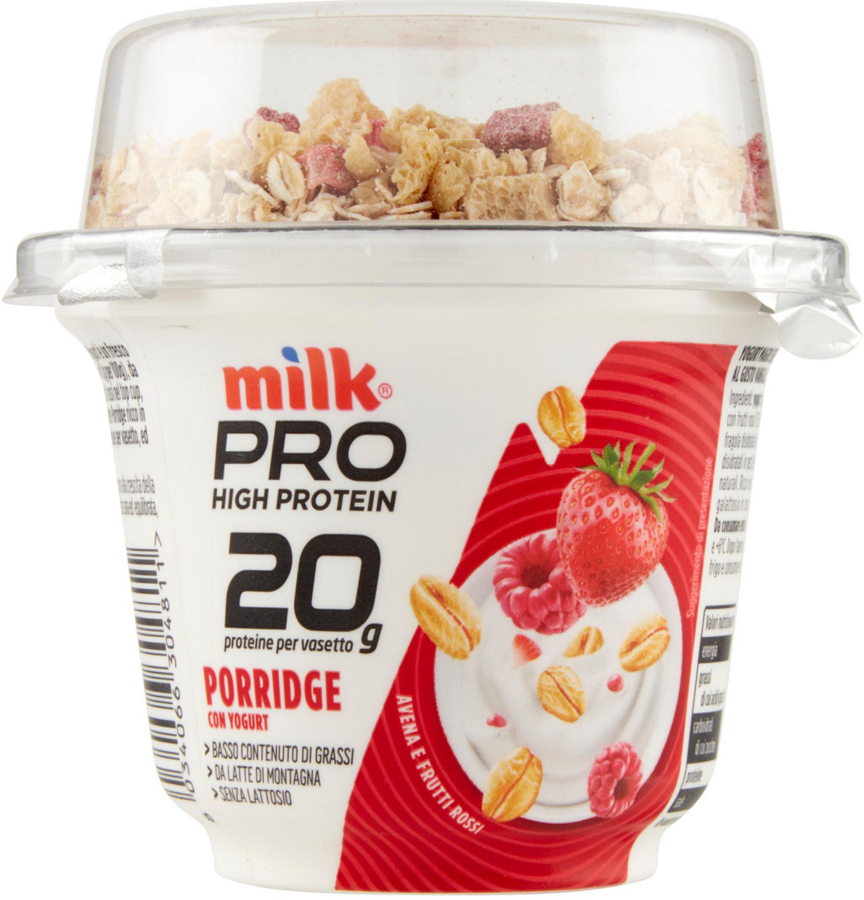 Yogurt proteico versione porridge con avena e frutti rossi 200 gr - Immagine 21