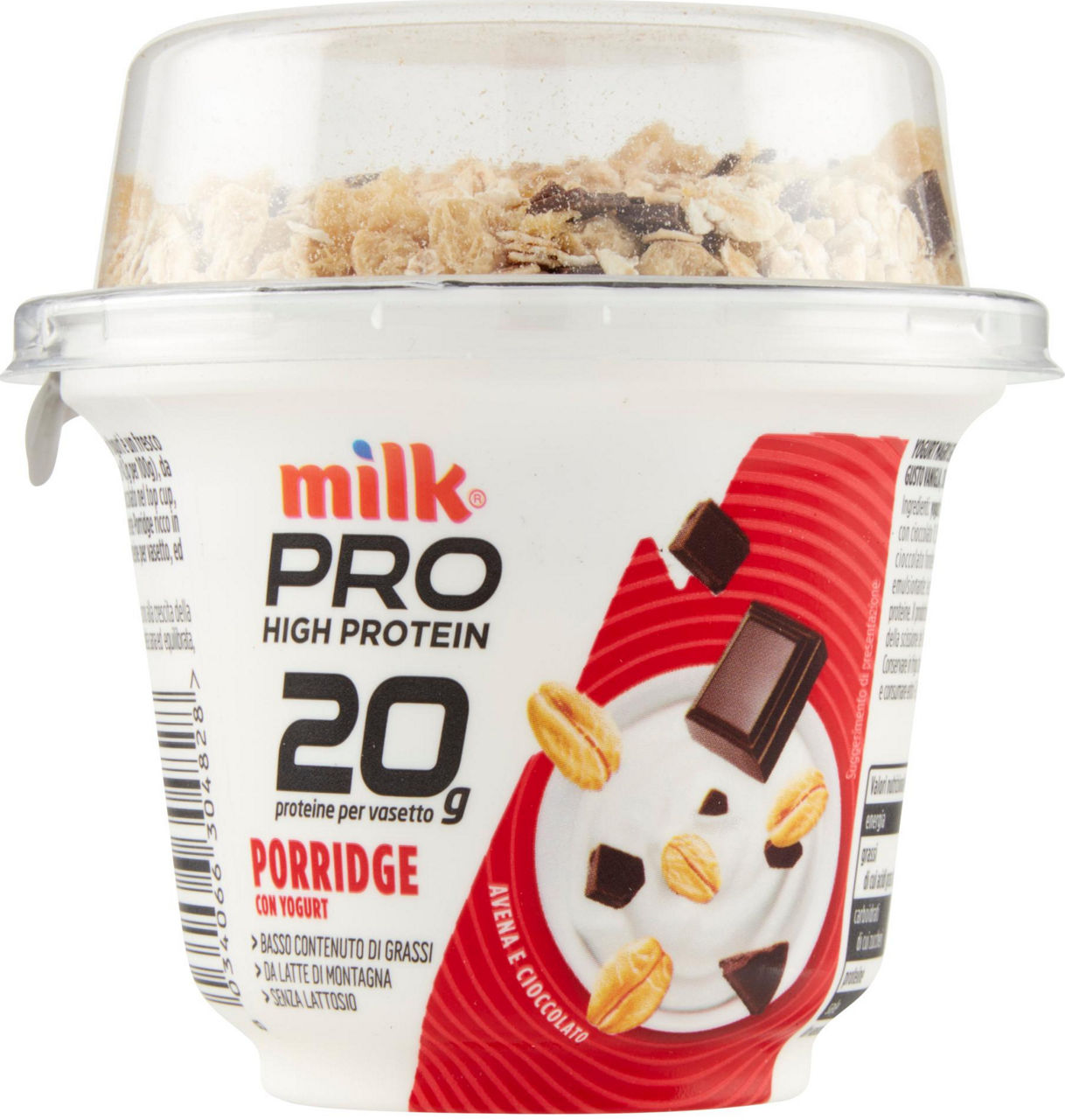 Yogurt magro proteico con fiocchi d'avena e cioccolato 200 gr - Immagine 21