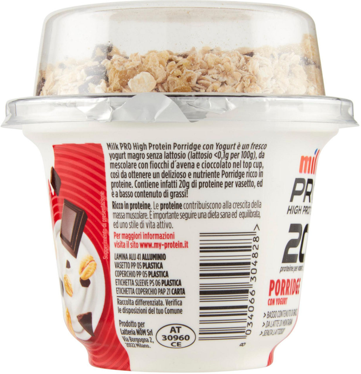 Yogurt magro proteico con fiocchi d'avena e cioccolato 200 gr - Immagine 31