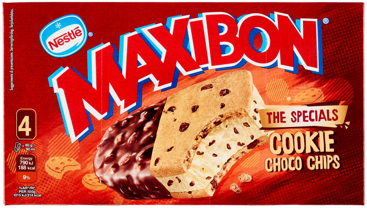 MAXIBON COOK CHOCO CHIP 4 x 60 g - 0