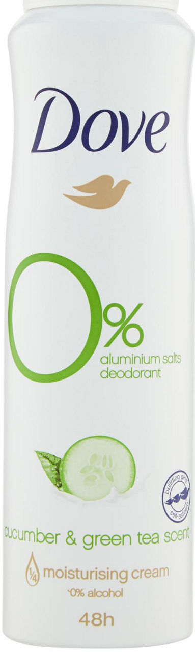 Deodorante dove go fresh cetriolo 0% sali spray ml.150