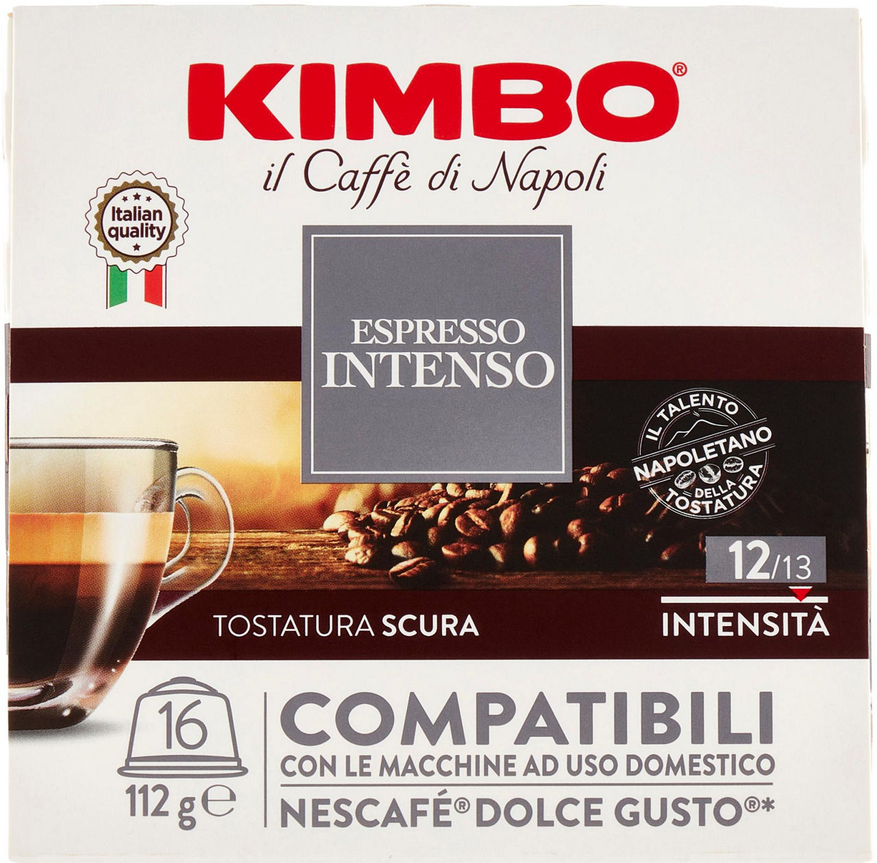 Capsule compatibili dolce gusto caffe' kimbo intenso pz 16 x g 112