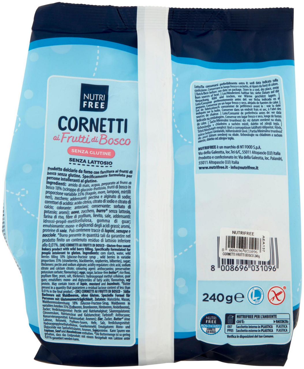 Cornetti ai frutti di bosco senza glutine e senza lattosio 240 gr - Immagine 21