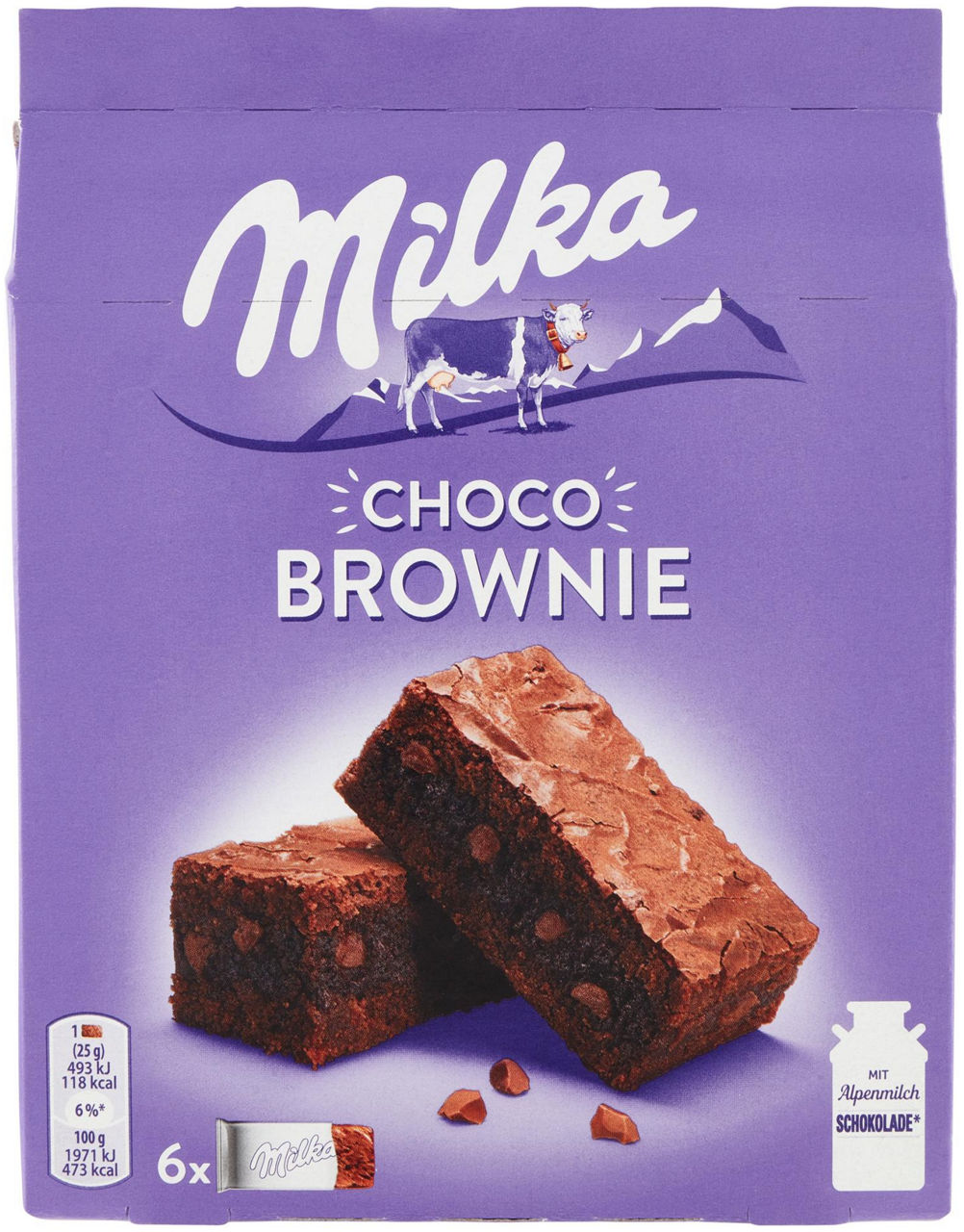 Choco brownie, merendina al cioccolato al latte - 6x25g