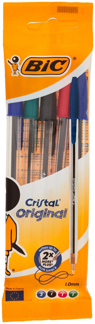 Conf.5 penne bic cristal 2b+1n+1r+1v