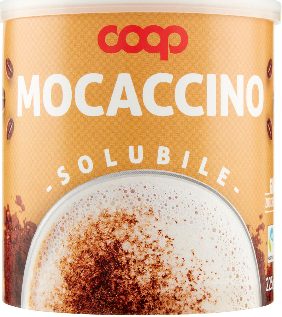 Preparato solubile cappuccino gusto mokaccino coop barattolo g 225