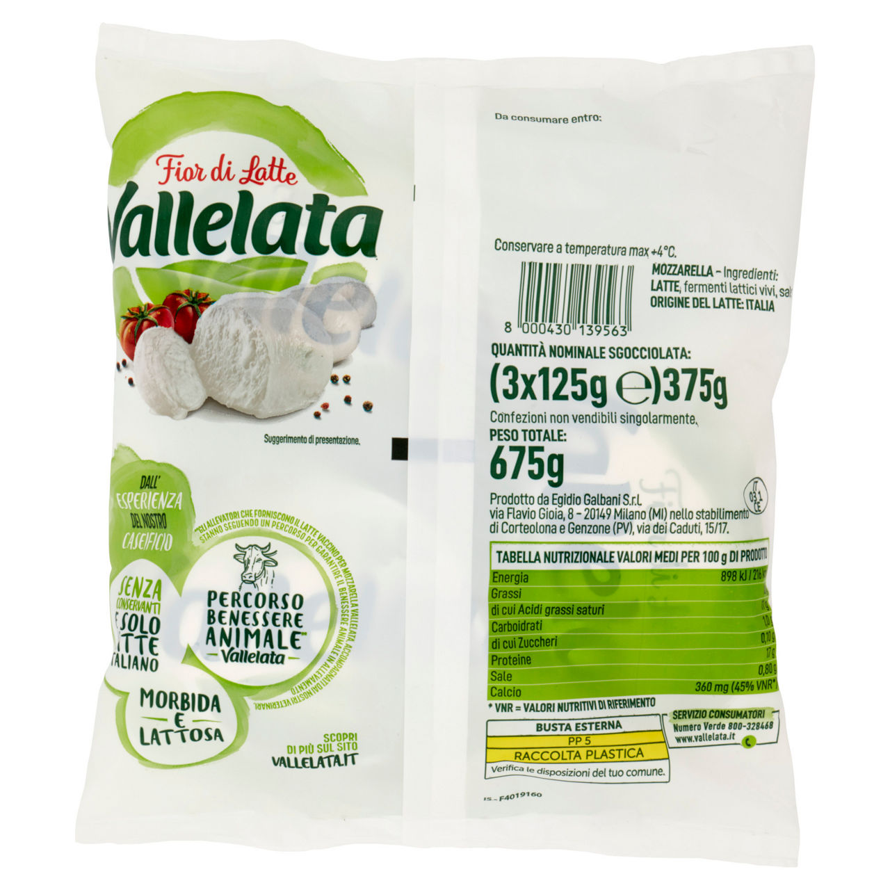 MOZZARELLA VALLELATA TRIS 3X125 G - Immagine 41