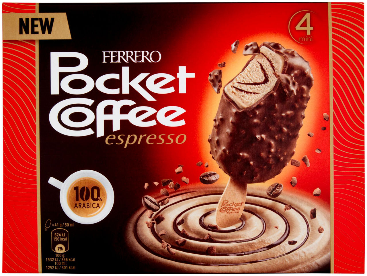 Stecco gelato pocket coffee espresso 4 pz 164 gr