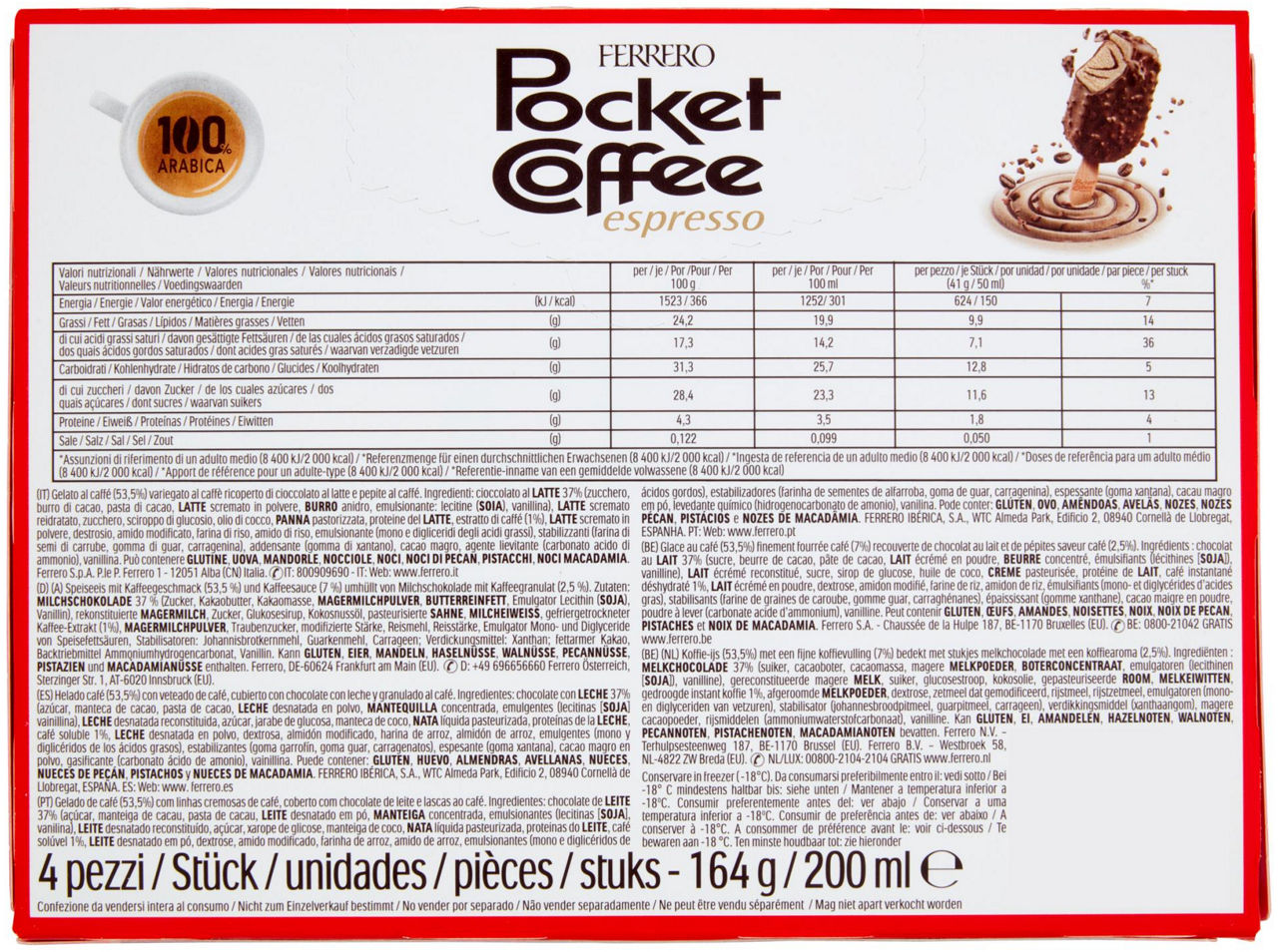 Stecco gelato pocket coffee espresso 4 pz 164 gr - Immagine 21